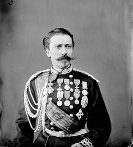 صورة للجنرال هيكتور بيرتولي فيالي (1829-1892) ، وزير الحرب في مملكة إيطاليا